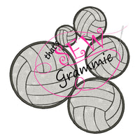 Volleyball Applique Design