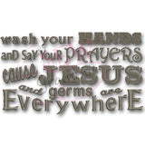 Wash Your Hands Embroidery Design LARGE