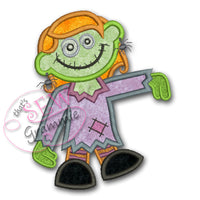Zombie Girl Applique Design #1